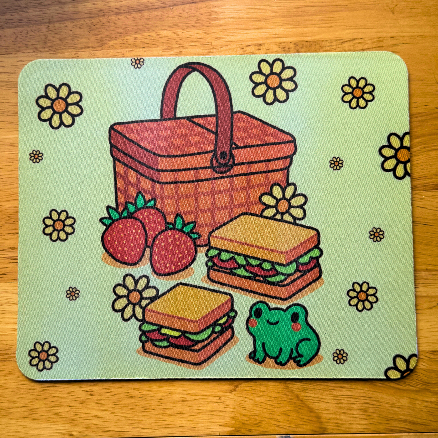 Froggy Picnic Mouse Mat