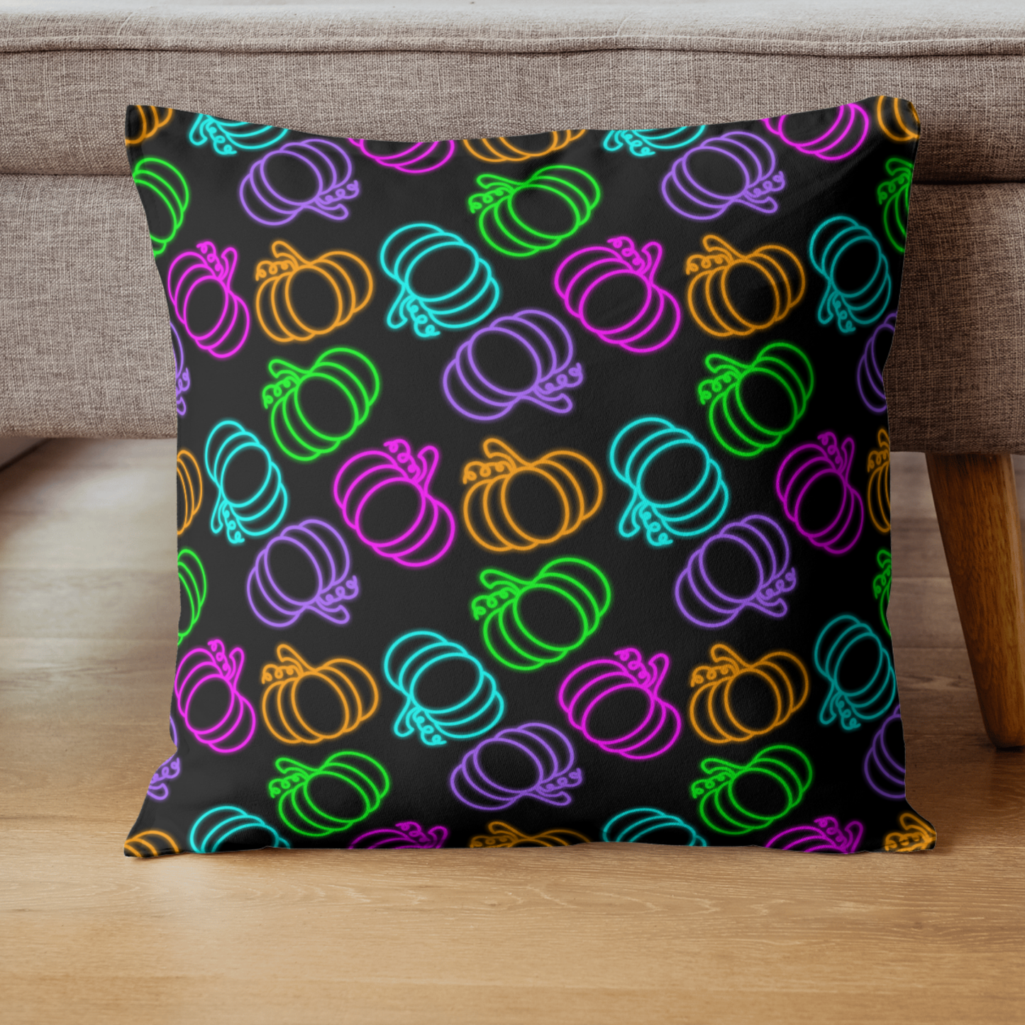 Neon Pumpkins Seamless Pattern (PATTERN ONLY)