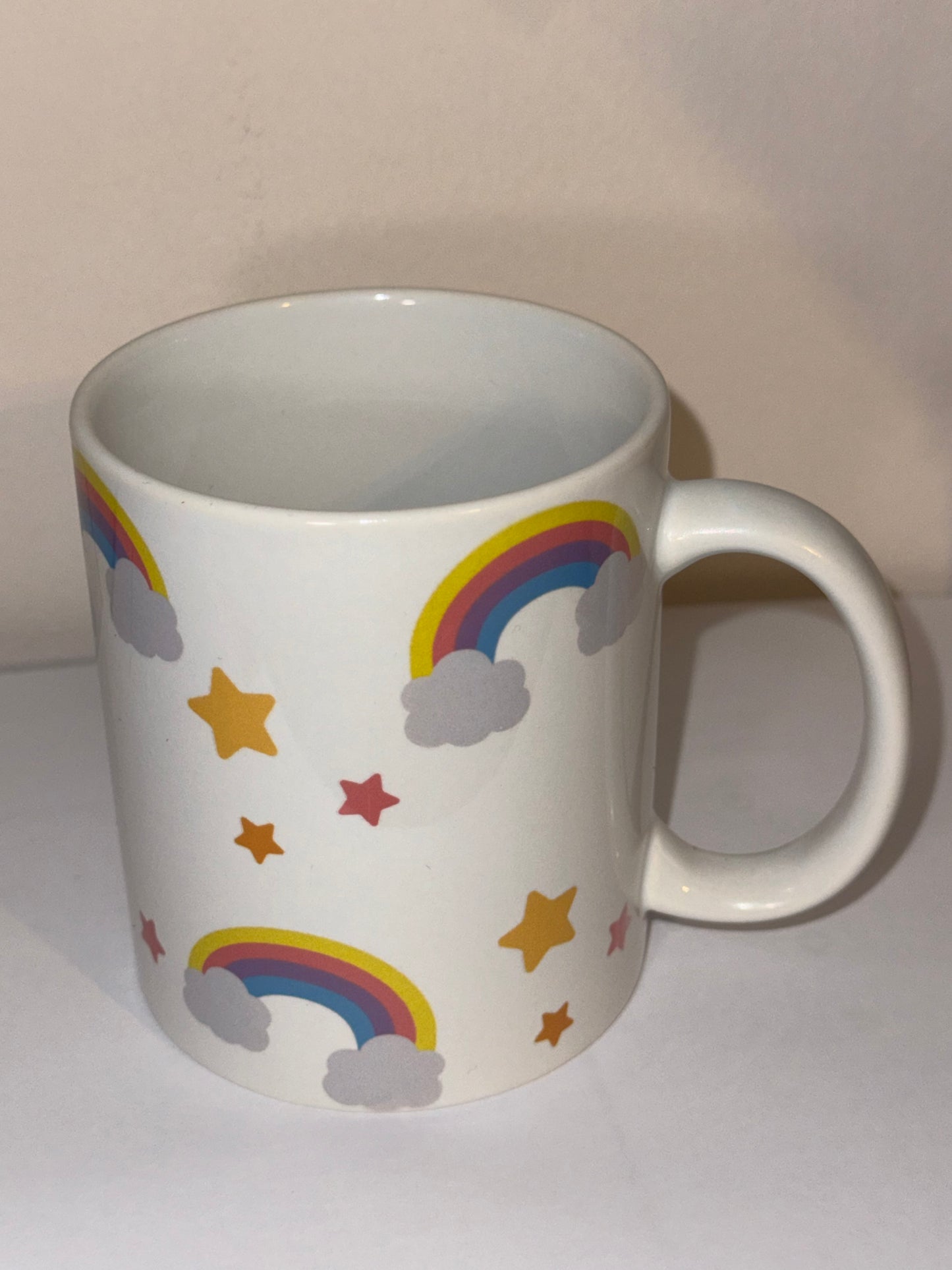 Rainbow and stars 11oz mug (can be personalised)