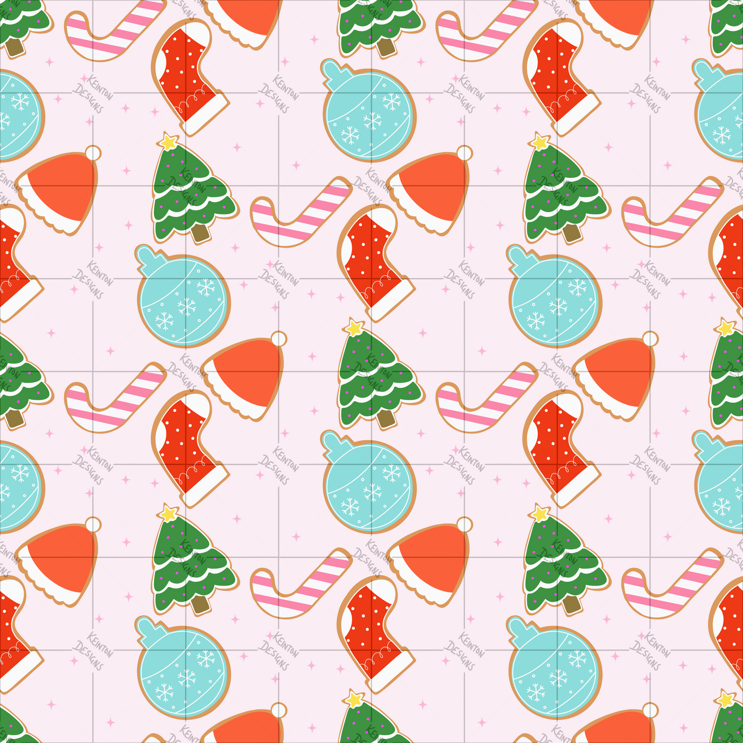 Christmas Sugar Cookie Seamless Pattern (PATTERN ONLY)