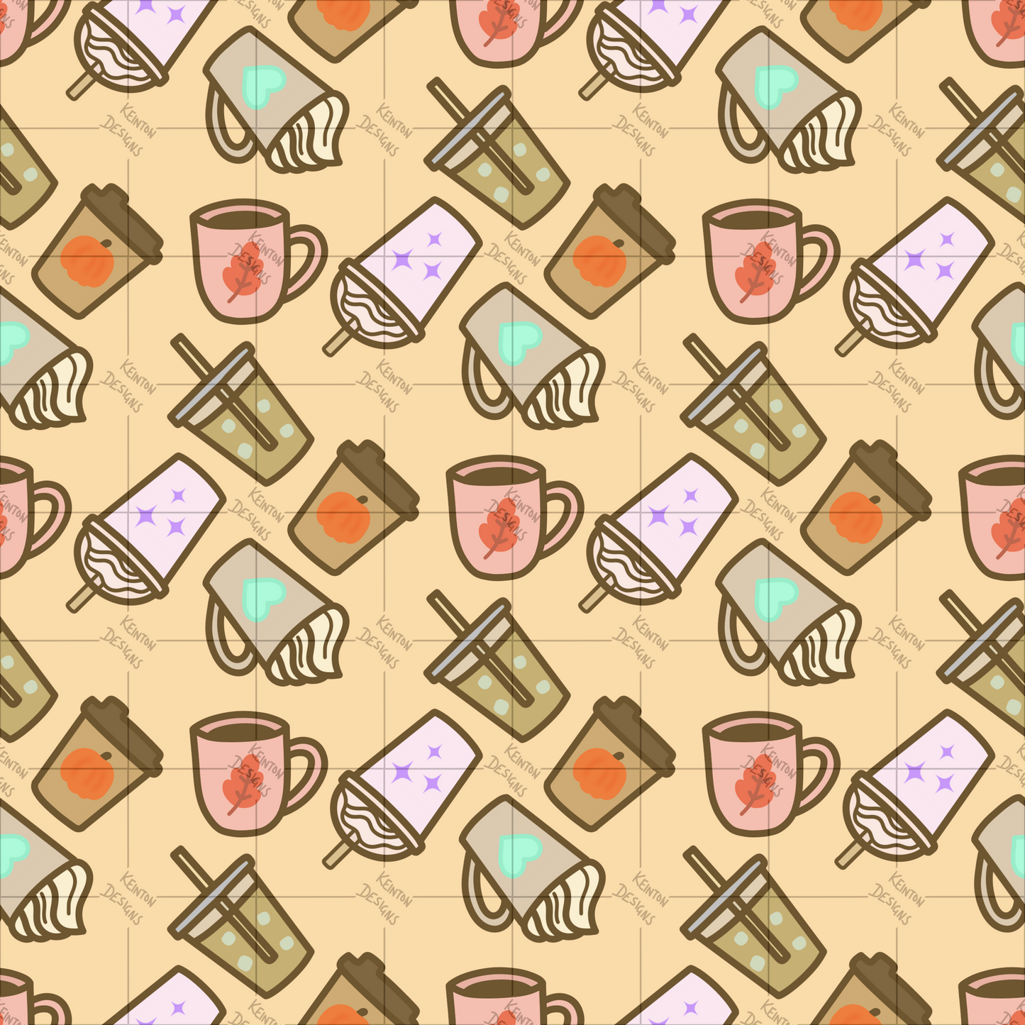 Coffee Seamless Pattern (PATTERN ONLY)