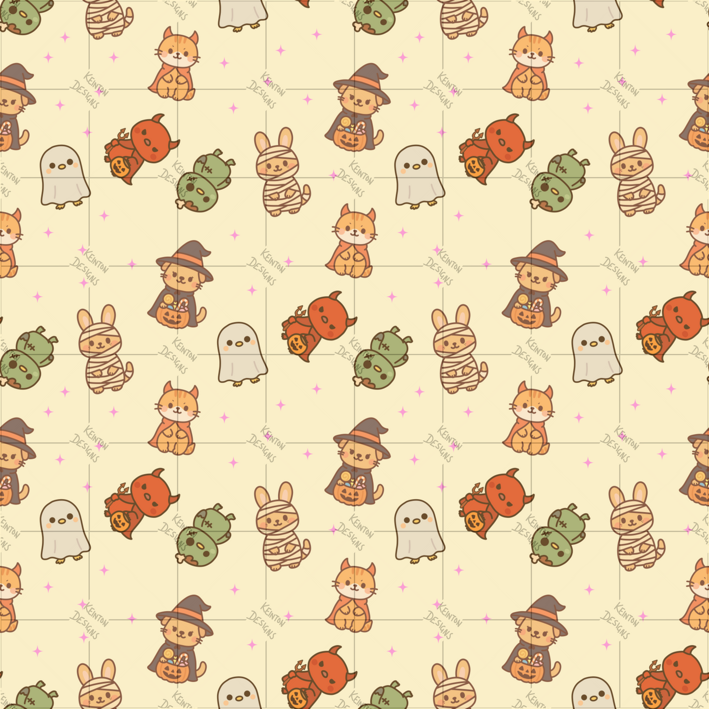Halloween Buddies Seamless Pattern (PATTERN ONLY)