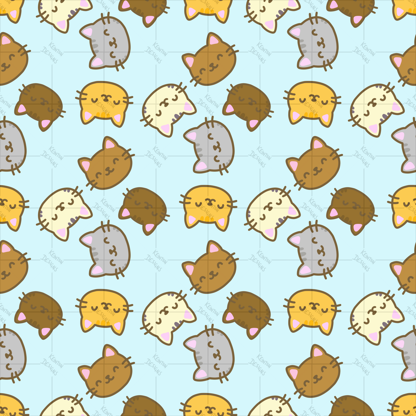 Cats Seamless Pattern (PATTERN ONLY)