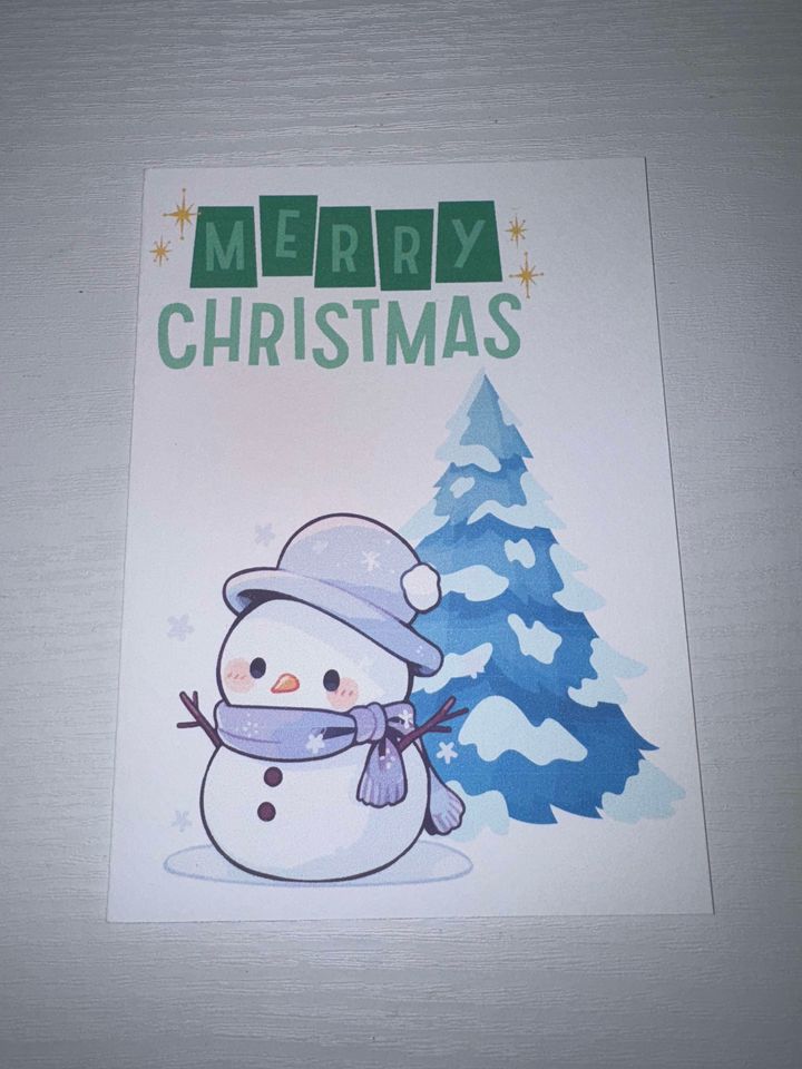 Whimsical Snowman Christmas Card