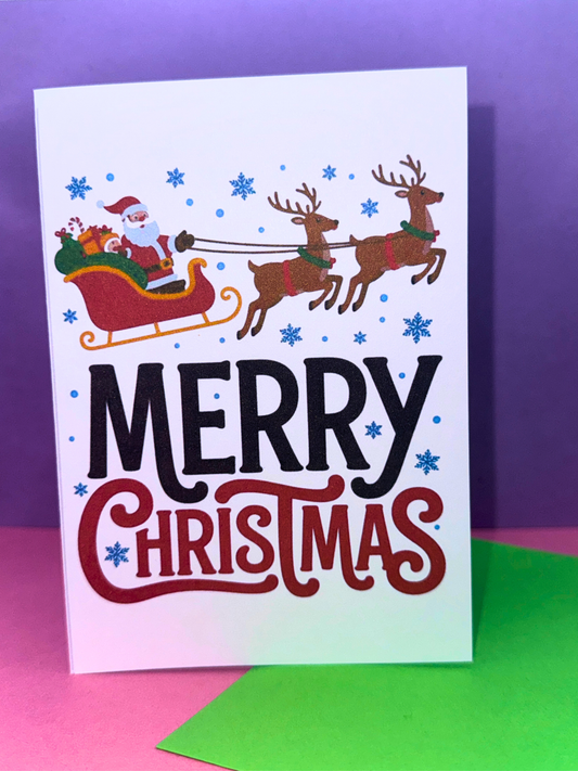 Santa Claus is coming to town Christmas Card