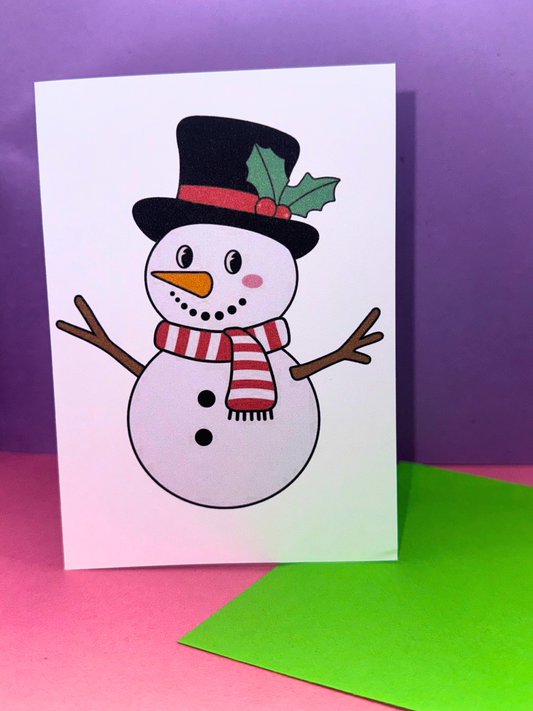Simple Snowman Christmas Card