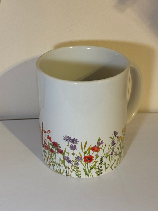 Flower wrap around 11oz mug (can be personalised)