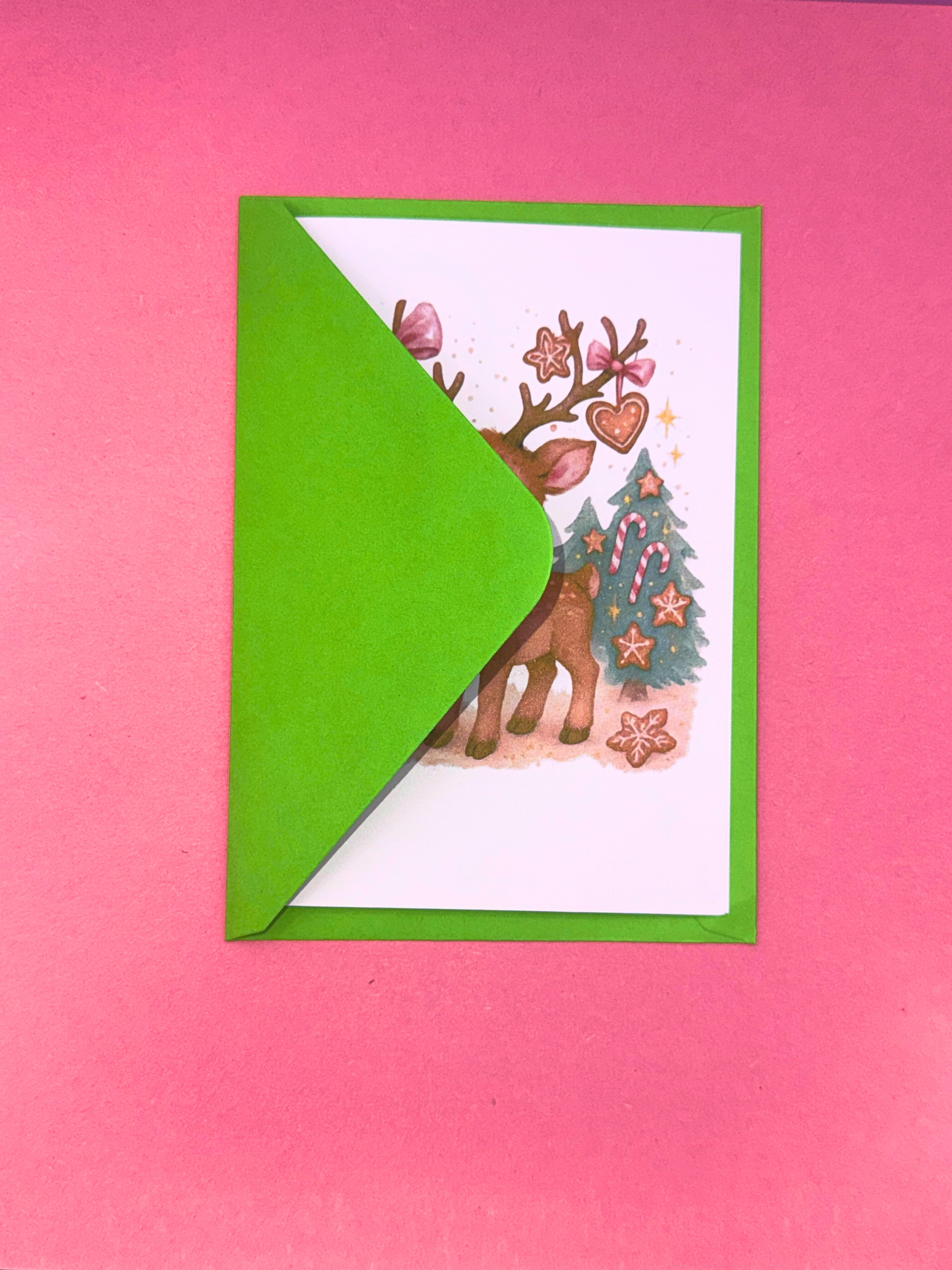 Cute reindeer Christmas Card