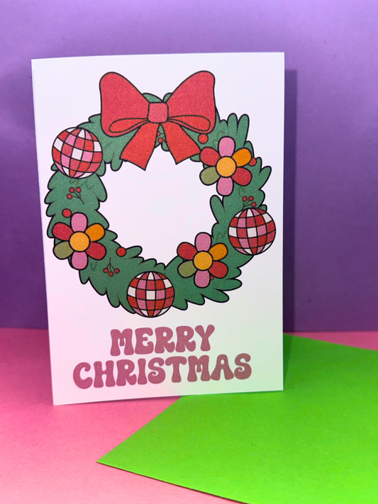 Festive Wreath Christmas Card