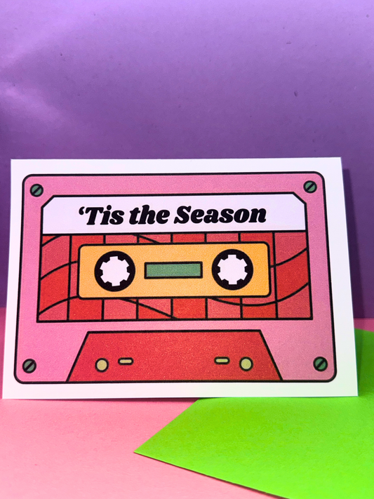 Tis the season cassette christmas card