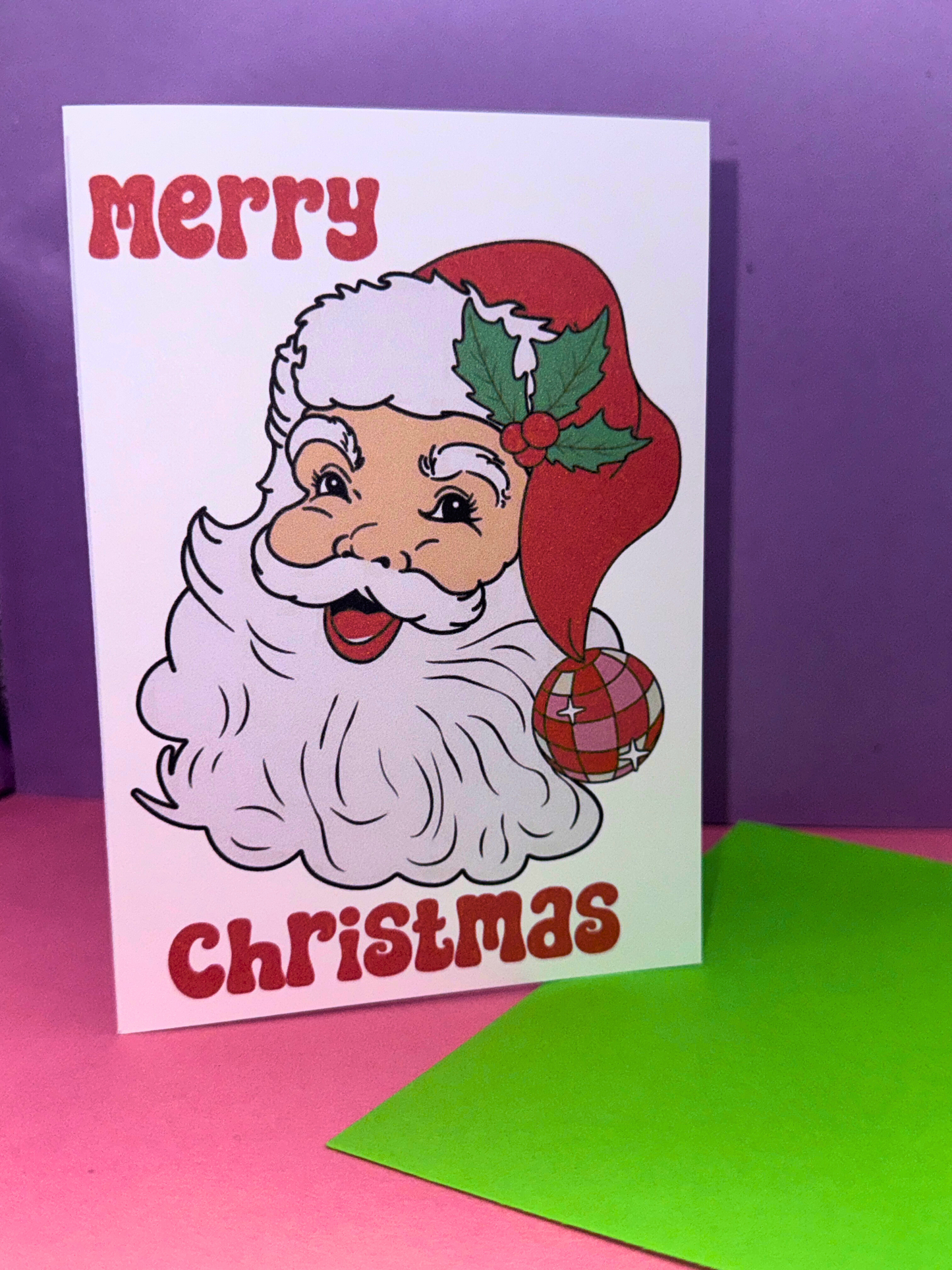 Festive Santa Christmas Card