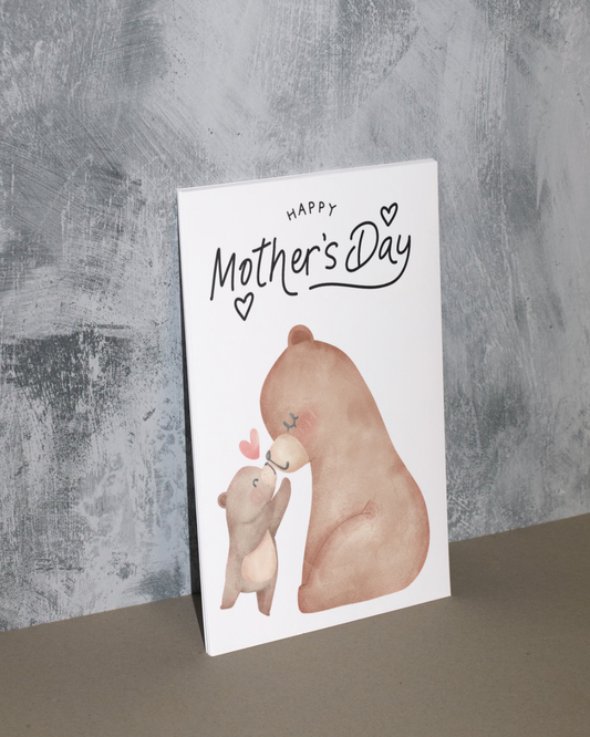 Mother Bear and Cub Mothers Day Card A6