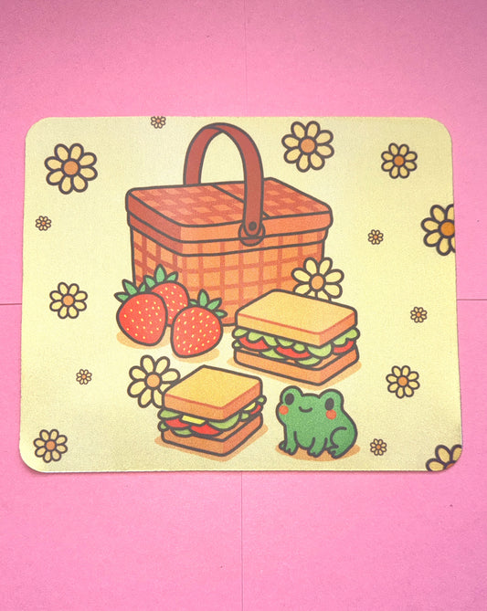 Froggy Picnic Mouse Mat