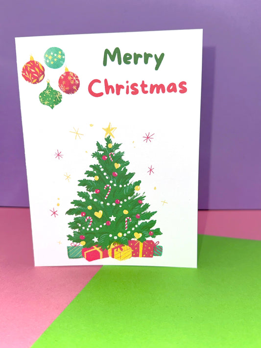 Whimsical Christmas Tree Christmas Card