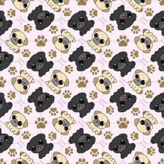 Pug Seamless Pattern (PATTERN ONLY)
