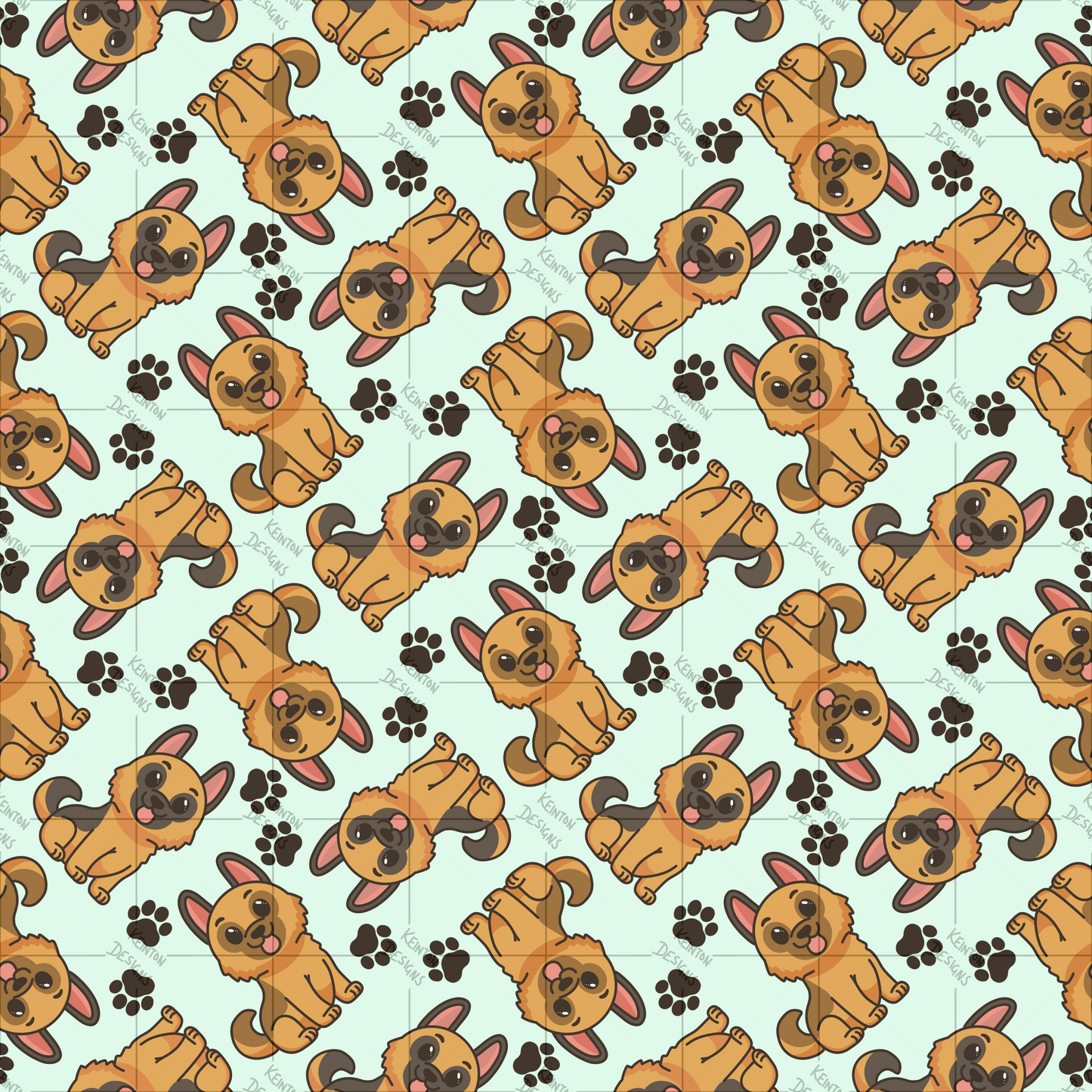 German Shepherd Seamless Pattern (PATTERN ONLY)