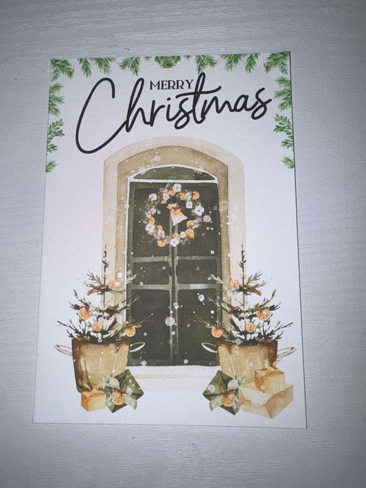 Classic Christmas Door Christmas Card