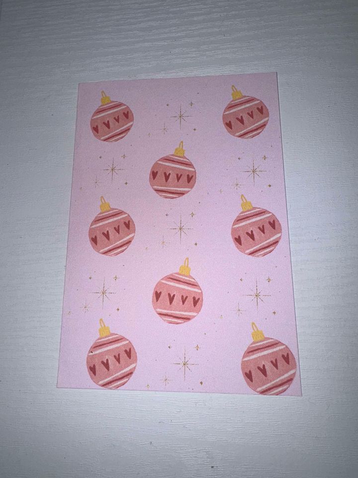Pink Bauble Christmas Card