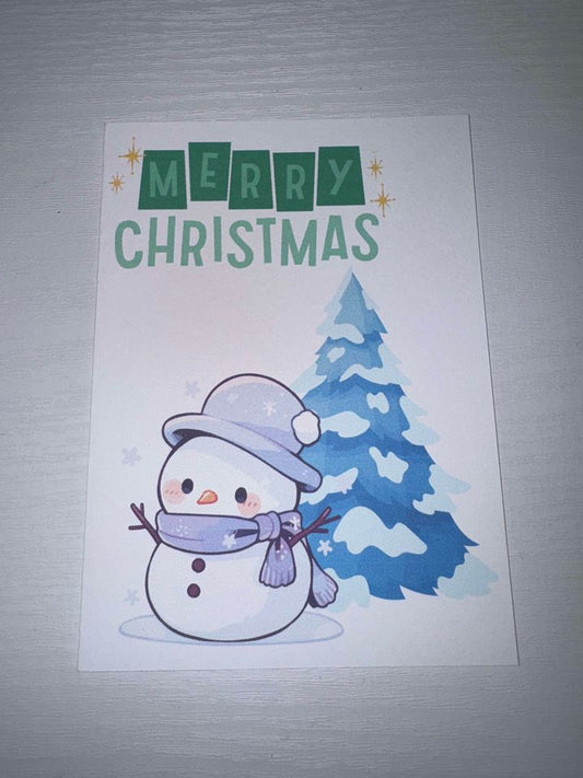 Whimsical Snowman Christmas Card